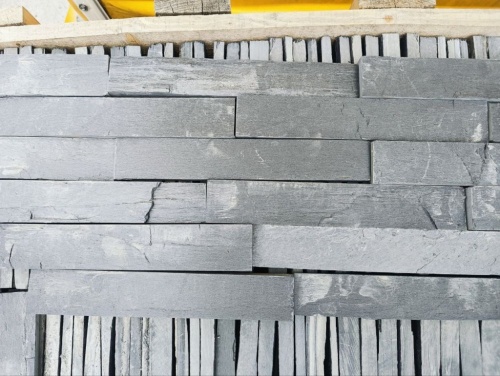 Плитка чёрная из натурального камня фасадная 30 см * 5 см, толщина 7 мм -30 мм купить в Озёрске