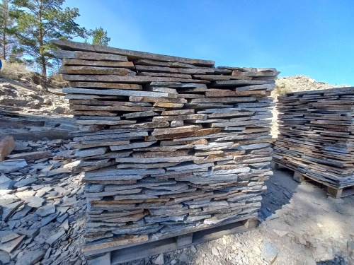 Плитняк златолит серебристый для фасада купить в Озёрске