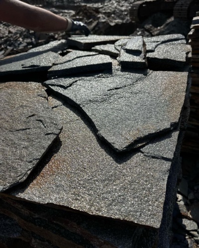 Плитняк златолит серебристый для фасада купить в Озёрске